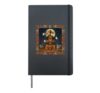 Cute Halloween Teddy Bears House Scene Hardcover Journal, Black