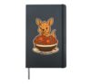 Cute Kangaroo Spaghetti Pasta Lover Hardcover Journal, Black