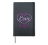 Cute Live Laugh Love T-Shirt Joyful Birthday Girly Gift Hardcover Journal, Black