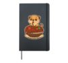 Cute Meerkat Spaghetti Pasta Lover Hardcover Journal, Black