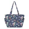 Cute Mermaid Blue Tote Bag Womens Large Quilted Casual Shoulder Bag