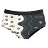 Cute Orange-Red Background Colorful Pet Paw Print No Show Seamless 360 Full Printed Soft Breathable Ladies Panties (06,Large)
