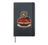 Cute Ostrich Spaghetti Pasta Lover Hardcover Journal, Black