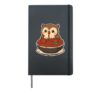 Cute Owl Spaghetti Pasta Lover Hardcover Journal, Black