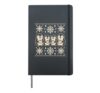 Cute Penguins Hot Cocoa Retro Winter Art Hardcover Journal, Black