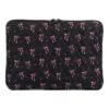 Cute Quilted Computer Bag with Pocket for Notebook Tablet iPad (Black M)