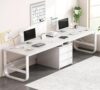 Cuter 200-240cm Double Gaming Desk for 2 People – Stylish Workstation with 3 Drawers Perfect for Home Office & Living Room Ideal for Gaming & Productivity
