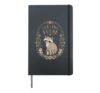 Cute Raccoon Feeling Feral Forest Flower Mood Hardcover Journal, Black