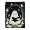 Cute Reading Ghost Halloween Book Sleeve, Book Lover Gifts for Women Girls