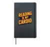 Cute READING MY CARDIO Library Literacy Coach Possibilities Hardcover Journal, Black