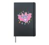 Cute Retro Halloween Bat With Sunglasses Groovy Spooky Kids Hardcover Journal, Black