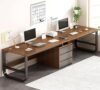 Cuter Gaming Desk for 2 Persons 200-240cm Double Workstation with 3 Drawers Stylish Desk for Living Room & Office Perfect for Gaming & Home Office Setup