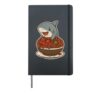 Cute Shark Spaghetti Pasta Lover Hardcover Journal, Black