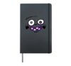 Cute Smiling Monster Hardcover Journal, Black