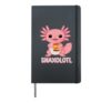 Cute Snaxolotl Kawaii Pink Axolotl Food Sweets Men Kids Hardcover Journal, Black