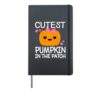 Cutest Pumpkin In The Patch Kids Girls Halloween Pumpkin Hardcover Journal, Black