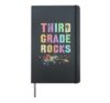 Cute THIRD GRADE ROCKS Teacher In My 3rd Grader Rockin' Hardcover Journal, Black