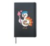 Cute Turkey Art Teacher Thanksgiving Fall Painting Artist Hardcover Journal, Black