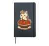 Cute Unicorn Spaghetti Pasta Lover Hardcover Journal, Black