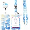 Cute White Goose ID Badge Holder with Breakaway Lanyard & Retractable Badge Reel, Vertical Waterproof Card Holder for Nurse Teacher Student Office Work Name Tag ID Card (White Goose)