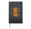 Cute Wildflower Sea Otter Animal Lover Kawaii Otters Kids Hardcover Journal, Black