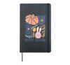 Cute Womens Easter Boho Graphic Hardcover Journal, Black