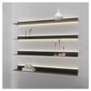 CUTPOIY Versatile Black Floating Wall Shelves with LED Lights - Metal Wall-Mounted Lighted Bookshelf, Stylish Decorative Display Stand, Black-3PCS-150x20cm