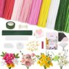 Cwczhi 600 PCS Pipe Cleaners Craft,9 Colors Pipe Cleaner Bulk Flower Kit