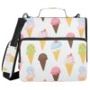 CWUPZAY Cute Ice Cream Zipper Binder 3 Ring 2 Inch