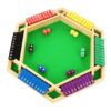 CYEAH Shut The Box Game for 6 Player with 12+4 Dice - Colorful 6 Sided Wooden Board Math Number Games