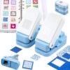 CYFUN DESIGN 2 Pcs Layering Serrated-Edge Square Paper Punches, 1" & 0.83"