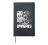 Cymbal Player Percussionist Percussion Dreaming Cymbals Hardcover Journal, Black