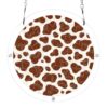 CZXW Cow Print Brown White Acrylic Puzzle Suncatcher
