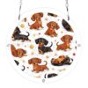 CZXW Dachshund Pattern Acrylic Puzzle Suncatcher