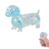 Dachshund Squishy Stress Toy,Glitter Dog (Blue)