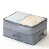 Daconovo Under Bed Storage Bag Large Capacity Foldable Dust Proof Container for Organizing Clothes (S Grey)
