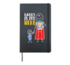 Daddy Is My Hero Super Dad Hand Drawing Hardcover Journal, Black