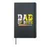 Dad Of Both Softball Baseball Dad Of Ballers Hardcover Journal, Black