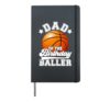 Dad Of The Birthday Baller Basketball Family Party Hardcover Journal, Black