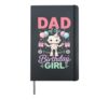 Dad Of The Birthday Girl Robot Birthday Party Hardcover Journal, Black