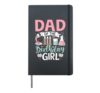 Dad Of The Birthday Girl Science Birthday Party Hardcover Journal, Black