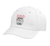 Dad of The Birthday Girl Science Lab Adjustable Printed Baseball Hat, White