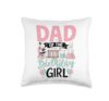 Dad of The Birthday Girl Science Lab Throw Pillow
