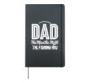 Dad The Man The Fishing Pro Legend Father's Day Design Hardcover Journal, Black