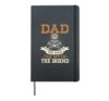 Dad The Man The Myth The Legend Motorcycle Biker Dad Papa Hardcover Journal, Black