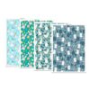 DalVick 4 Sheets Flower Printing Clay Watercolor Transfer Paper Sticker Soft Pottery Earrings Jewelry Making Sticker Flower Printing Clay