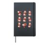 Dancing Christmas Grandma Holiday String Lights Party Hardcover Journal, Black