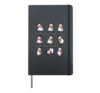 Dancing Snowman Christmas Holiday String Lights Party Hardcover Journal, Black