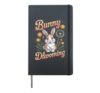 Dandelion Rabbit Meadow Spring Flower - Bunny Nature Hardcover Journal, Black