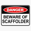 Danger; Beware of Scaffolder Funny Hard Hat Magnet